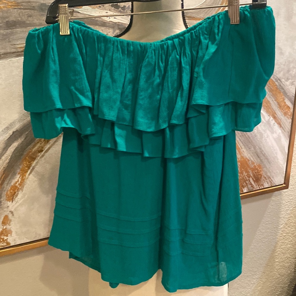 Shamrock Green blouse, XS